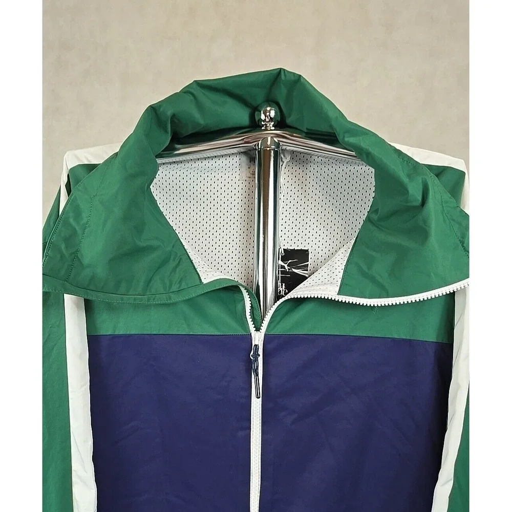 PUMA Jacket‎ Mens Size Medium Ambrose Overtime Hooded Activewear Green Blue NWT